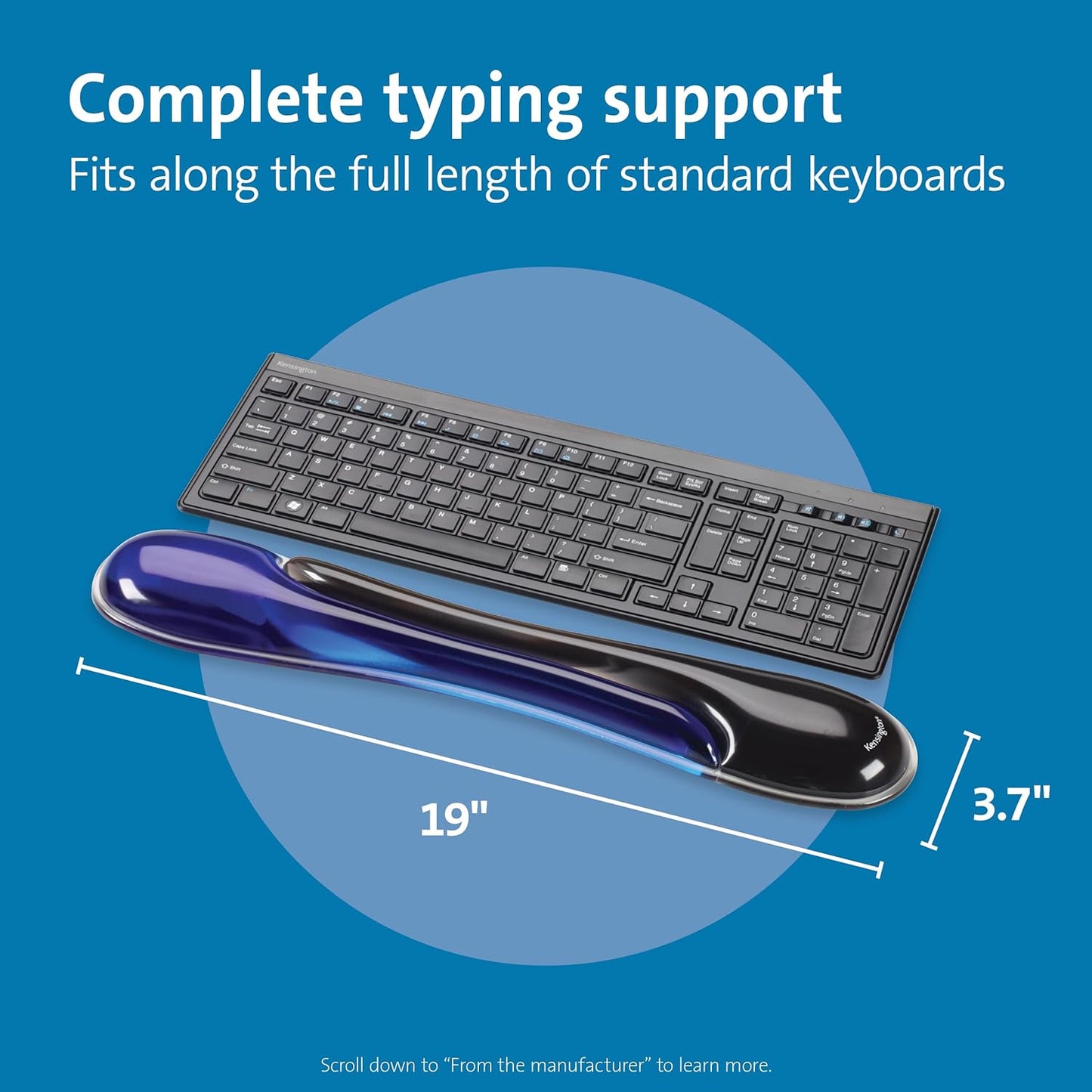 Duo Gel Keyboard Wrist Rest - Blue (K62397AM)