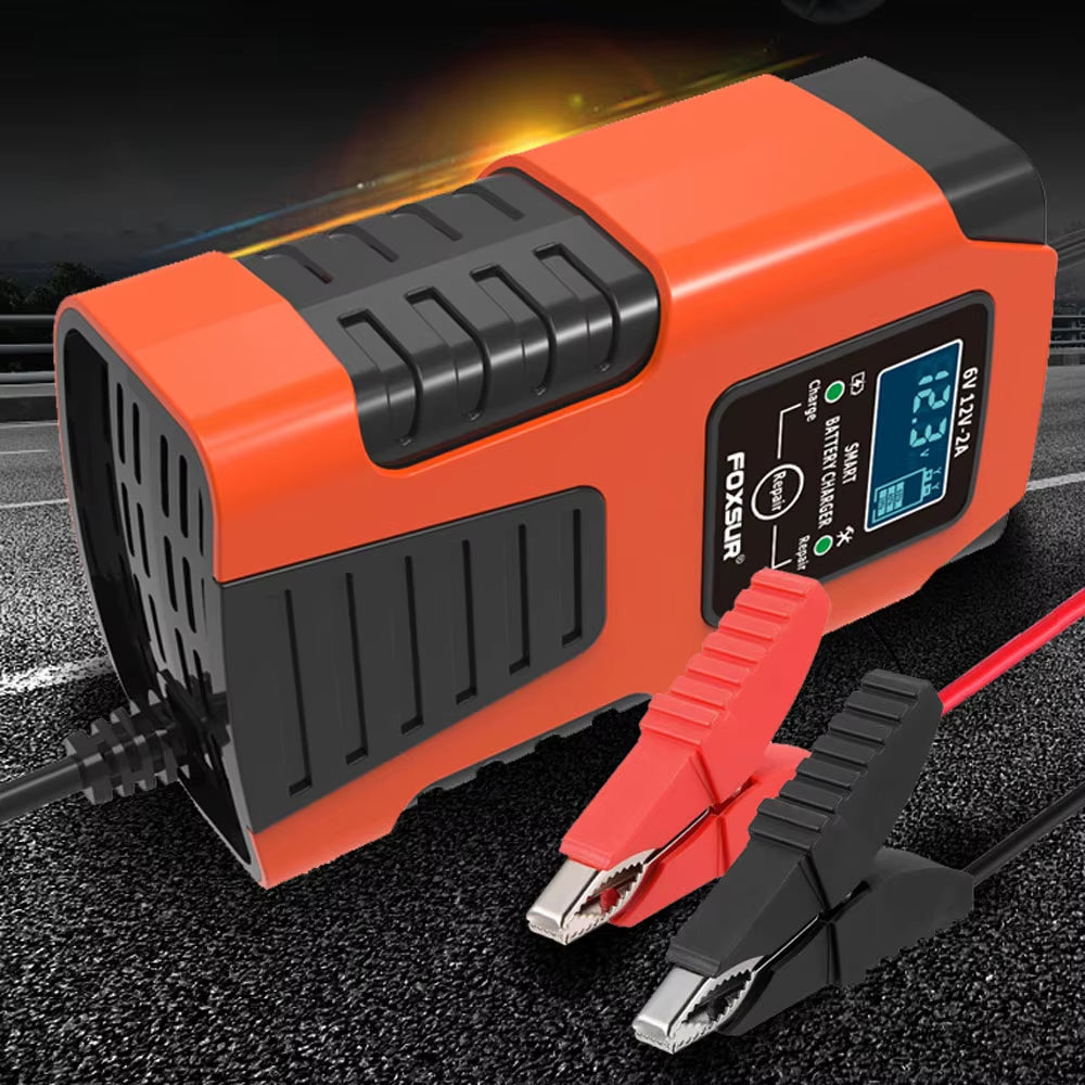 Portable Car Battery Chargers 12V/2A 24V/2A Full Automatic Smart Battery Chargers Maintainer Trickle Chargers Battery Desulfator