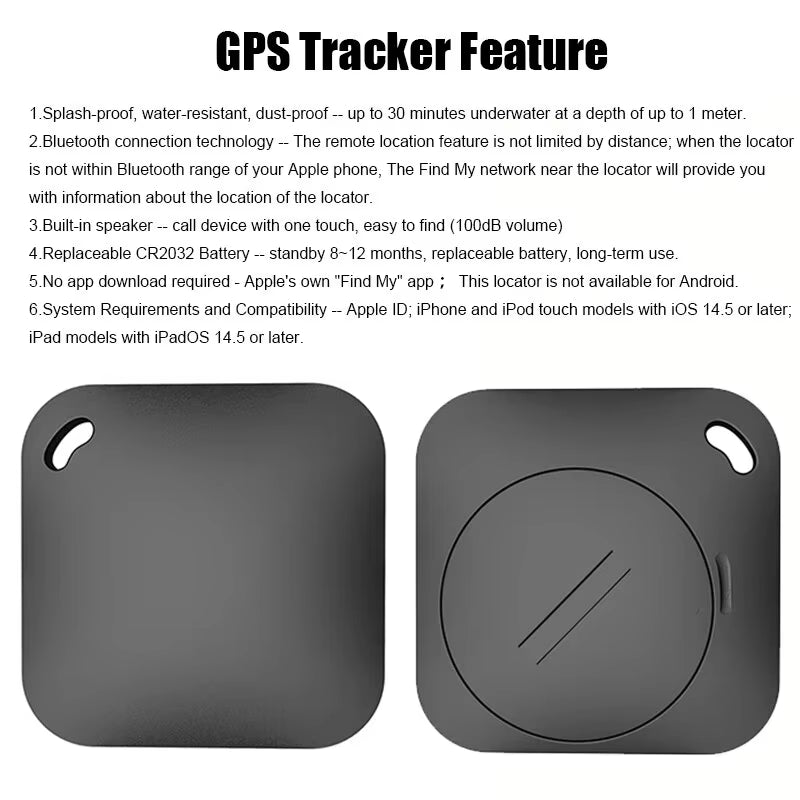 Smart Bluetooth GPS Tracker Work with Apple Find My APP Itag anti Lost Reminder Device MFI Rated Locator Car Key Pet Kids Finder