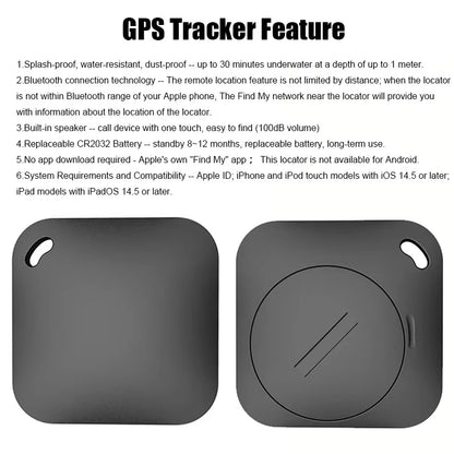 Smart Bluetooth GPS Tracker Work with Apple Find My APP Itag anti Lost Reminder Device MFI Rated Locator Car Key Pet Kids Finder